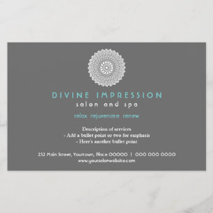 Flyer Impresión de cian divino horizontal