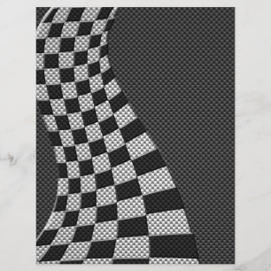 Flyer Impresión de onda de bandera de carreras estilo fi