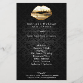 Flyer Impresionante Salón de Belleza de Artistas de Oro