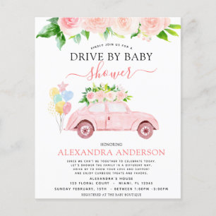 Flyer Impulso Presupuestario De Baby Shower Floral Rubor