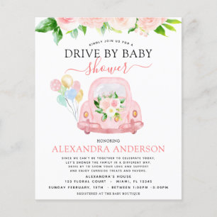 Flyer Impulso Presupuestario De Baby Shower Floral Rubor