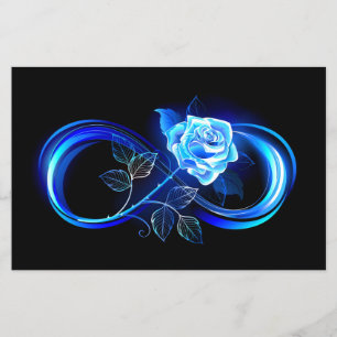 Flyer Infinito brillante con rosa azul