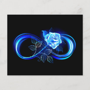Flyer Infinito brillante con rosa azul