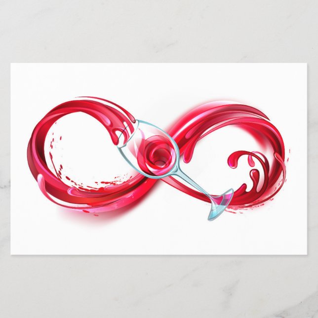 Flyer Infinito con vino Rojo (Frente)