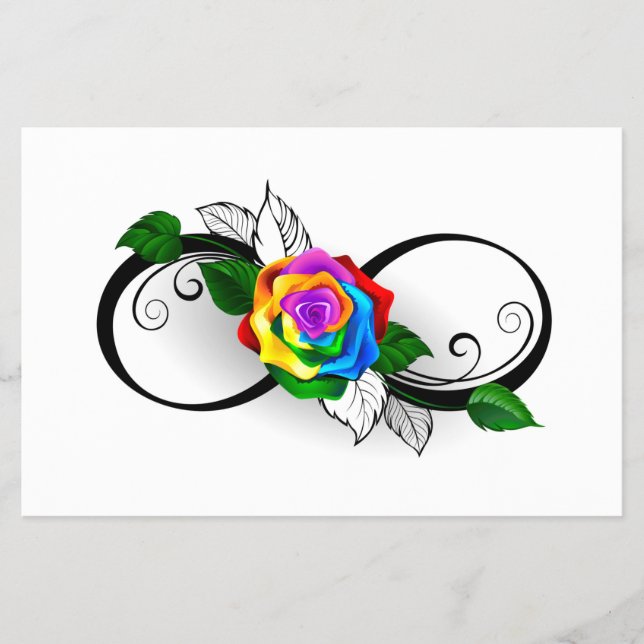 Flyer Infinity Symbol with Rainbow Rose (Frente)