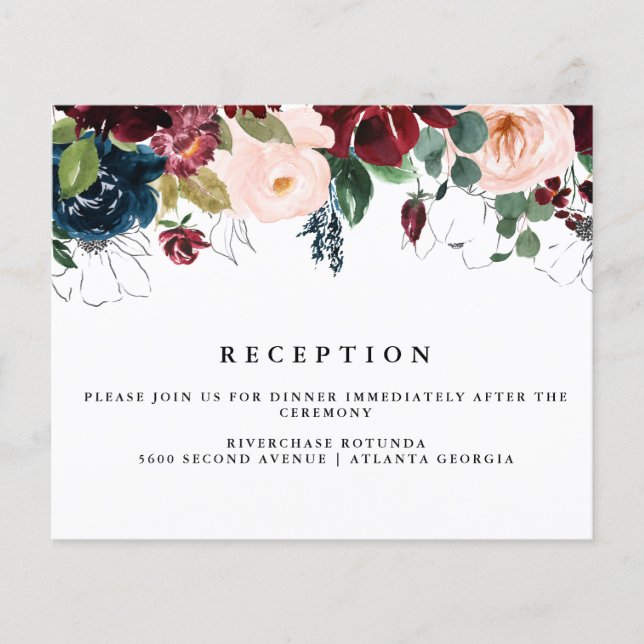 Flyer Información de recepción floral de invierno Insert (Frente)