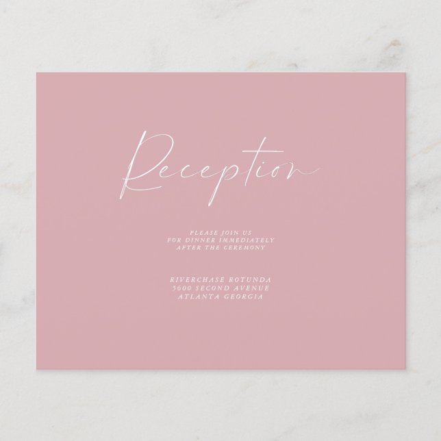 Flyer Información de recepción rosada y polvorienta de p (Frente)