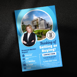 Flyer Informe de Mercado Inmobiliario Blue Agente Inmobi