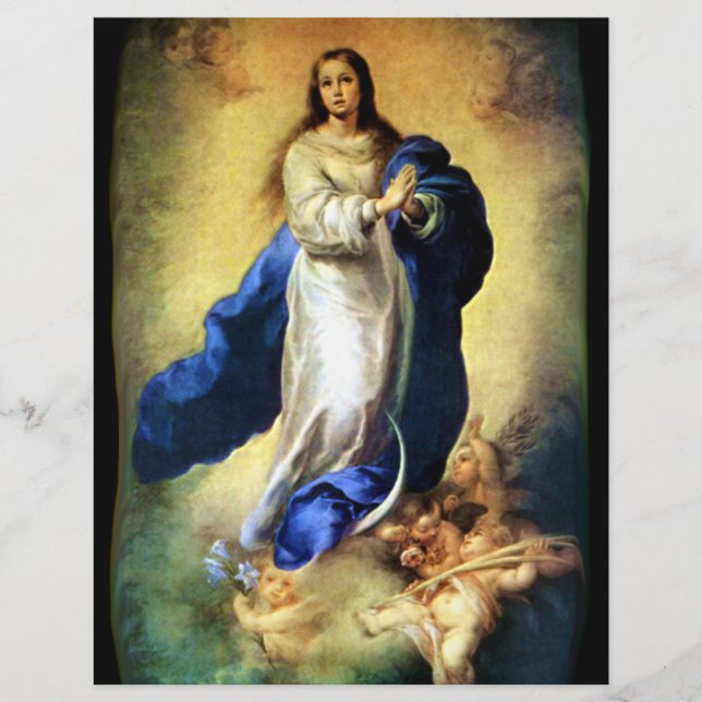 Flyer Inmaculada concepción de la Virgen María - Murillo (Frente)