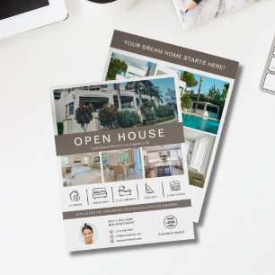 Flyer Inmobiliaria Agente Inmobiliario Casa Abierta