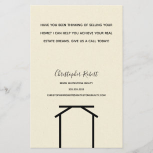 Flyer Inmobiliaria minimalista fuera de blanco