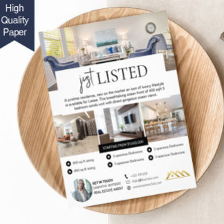 Flyer Inmobiliaria moderna que acaba de cotizar