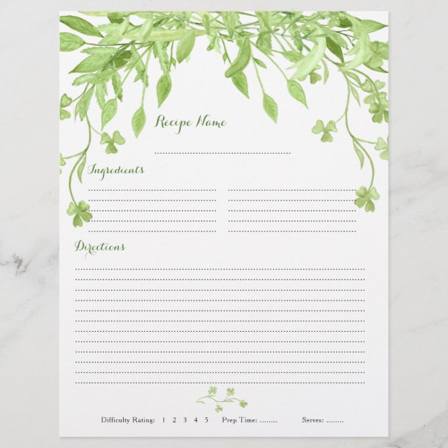 Flyer Inserción de la receta de enganche floral de engan (Frente)