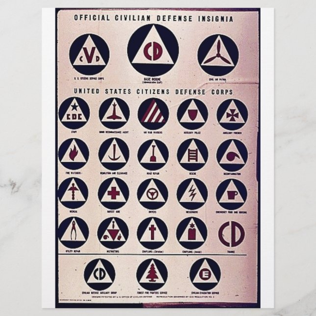 Flyer Insignia Oficial de Defensa Civil (Frente)