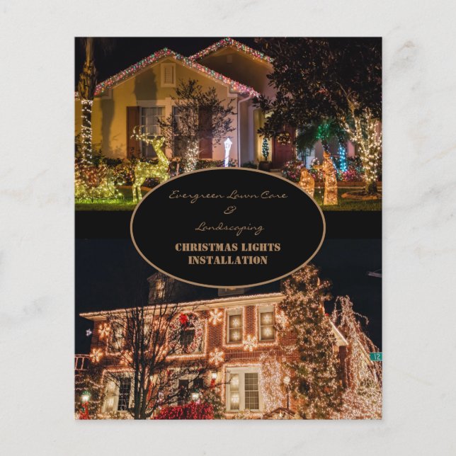 Flyer Instalación de Luces de Navidad 2 Foto (Frente)
