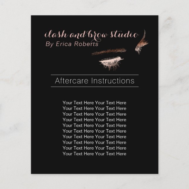 Flyer Instrucción de cuidado posterior de artista de maq (Frente)