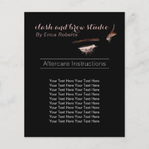 Flyer Instrucción de cuidado posterior de artista de maq