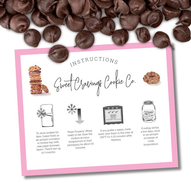 Flyer Instrucciones de cuidado de galletas  (Subido por el creador)