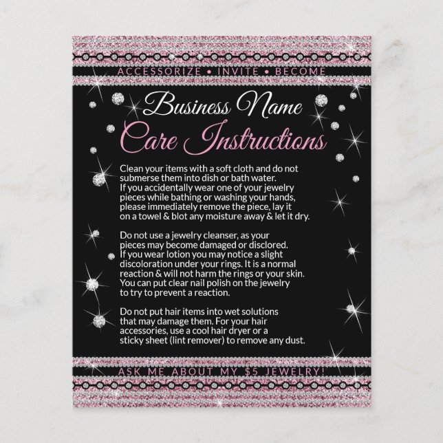 Flyer Instrucciones de cuidado Evitar 5 SS (Frente)