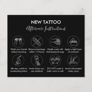 Flyer Instrucciones de cuidado posterior para tatuajes d
