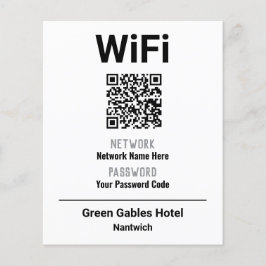 Flyer Instrucciones de WiFi con código QR