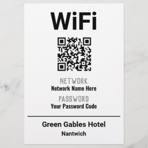 Flyer Instrucciones WiFi con código QR