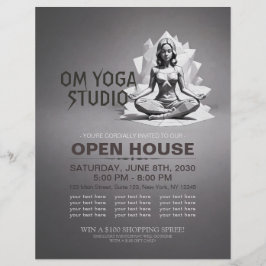 Flyer Instructor de Meditación de Yoga Maestro de Reiki