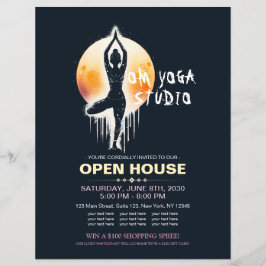 Flyer Instructor de Meditación de Yoga Tree Pose Full Mo