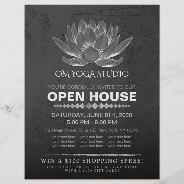 Flyer Instructor de Meditación en Estudio de YOGA Casa A (Frente)