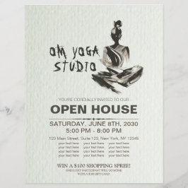 Flyer Instructor de Yoga Lotus Meditation Pose Brushstro