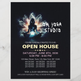 Flyer Instructor de Yoga Meditación Pose GlowMist Lotus