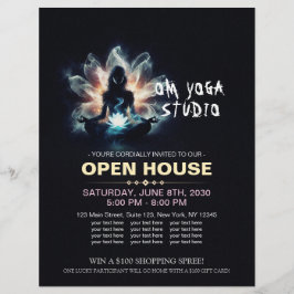 Flyer Instructor de Yoga Meditación Pose GlowMist Lotus
