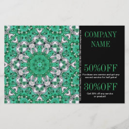 Flyer Instructor de Yoga Nueva Era esmeralda verde Manda