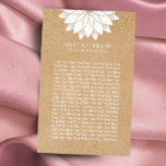 Flyer Instructor de Yoga White Lotus Floral Rustic Kraft<br><div class="desc">Instructor de Yoga White Lotus Floral Rustic Kraft Flyers.</div>