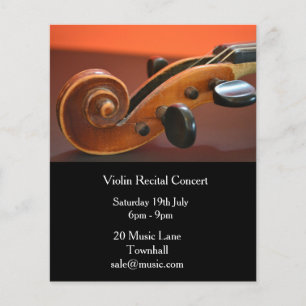 Flyer Instrumento de cuerda de violín Rendimiento musica