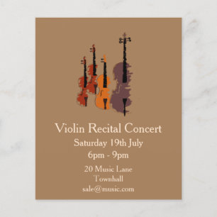 Flyer Instrumento de cuerda de violín Rendimiento musica