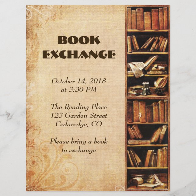 Flyer Intercambio de libros (Frente)