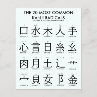 Flyer Internacional > Japonés | 20 Radicales Kanji más c