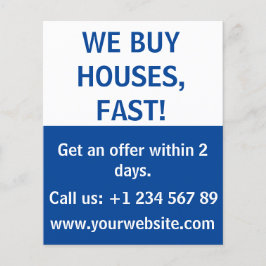 Flyer Inversor inmobiliario simple que compramos casas