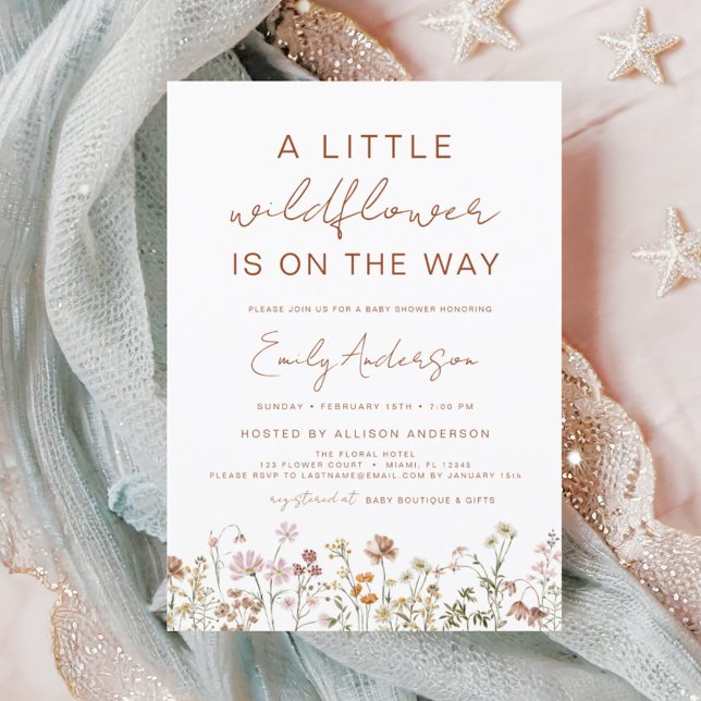Flyer Invitación a Baby Shower de Budget A Little Wildfl (Subido por el creador)