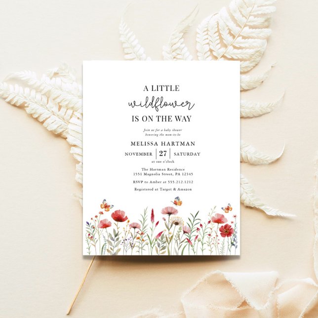 Flyer Invitación a Baby Shower de Budget A Little Wildfl (Subido por el creador)