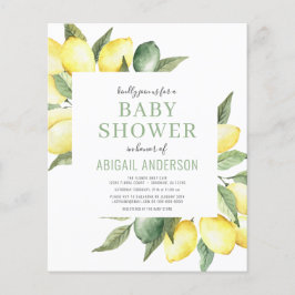 Flyer Invitación a Baby Shower moderna de Budget Lemon C