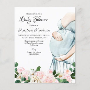 Flyer Invitación a Baby Shower para rosas/presupuesto. F