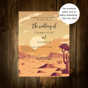 Flyer Invitación a bodas con presupuesto retro en el pai