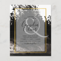 Invitación a bodas de LeahG Black Gold INK