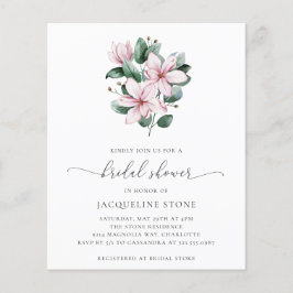 Flyer Invitación a ducha de novia con presupuesto de mag