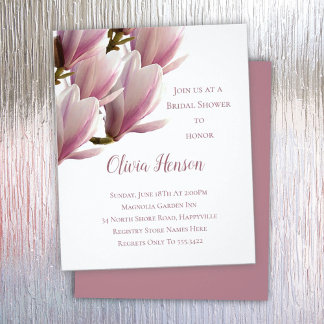 Flyer Invitación a ducha de novia con presupuesto de mag