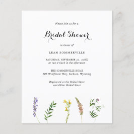 Flyer Invitación a ducha de novia del presupuesto de Boh