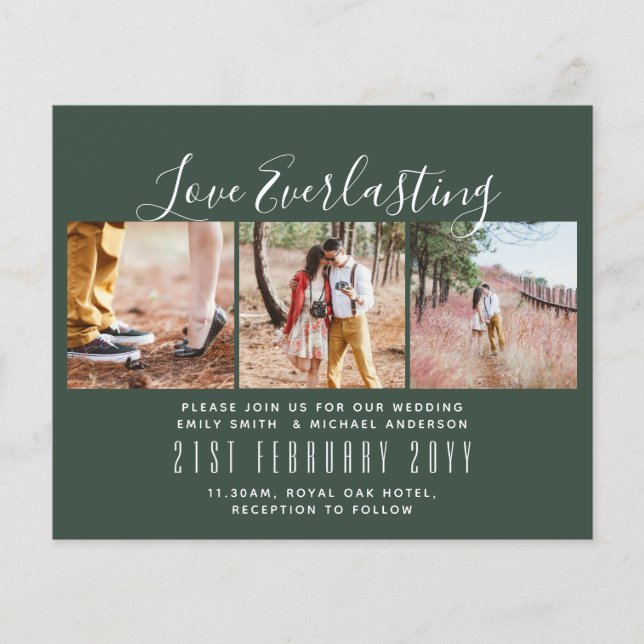 Flyer Invitación a evento Boda de COLLAGE DE FOTOS de am (Frente)