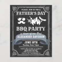 Invitación a Fiesta de barbacoa del Día del Padre